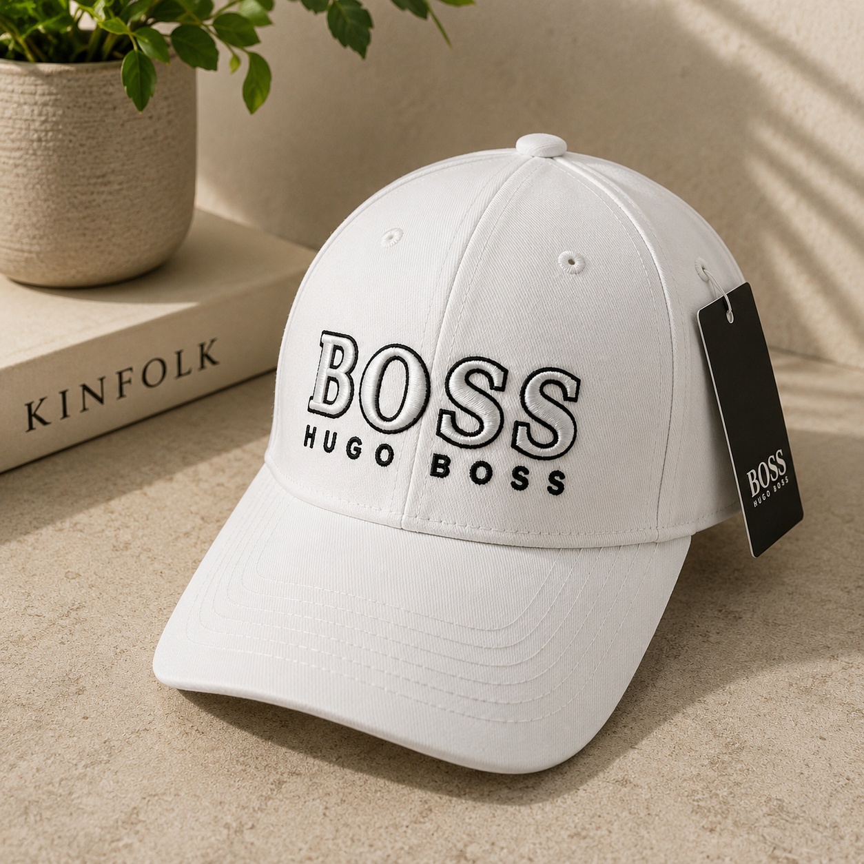 Boss Signature Cap – White