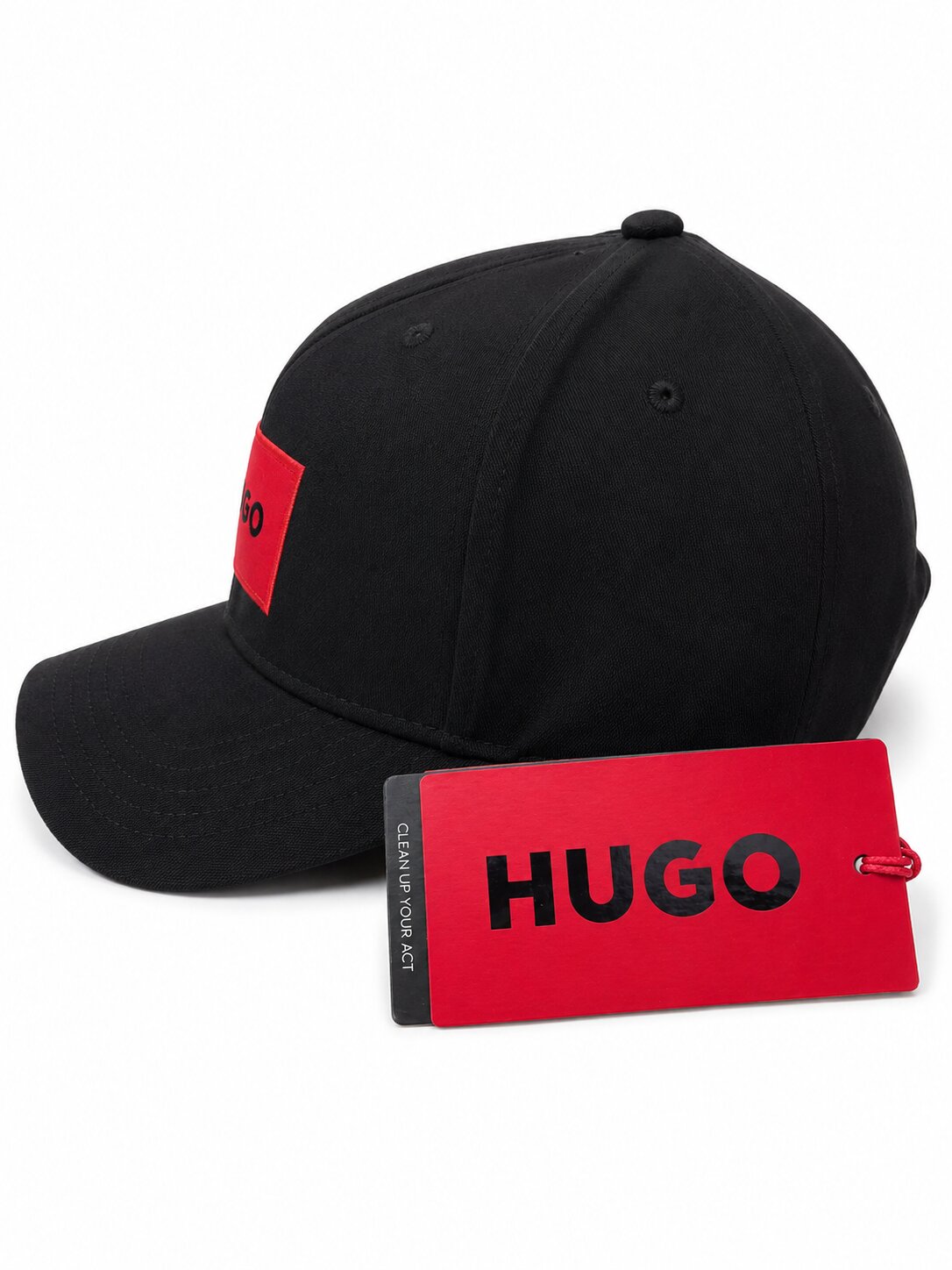 HUGO Signature Cap - Black - Image 2