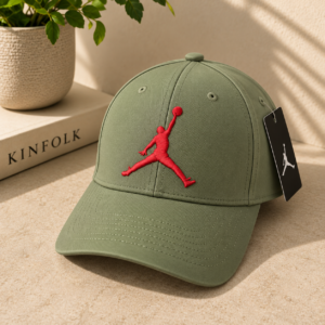 Olive Green Jordan Red Jumpman Baseball Cap